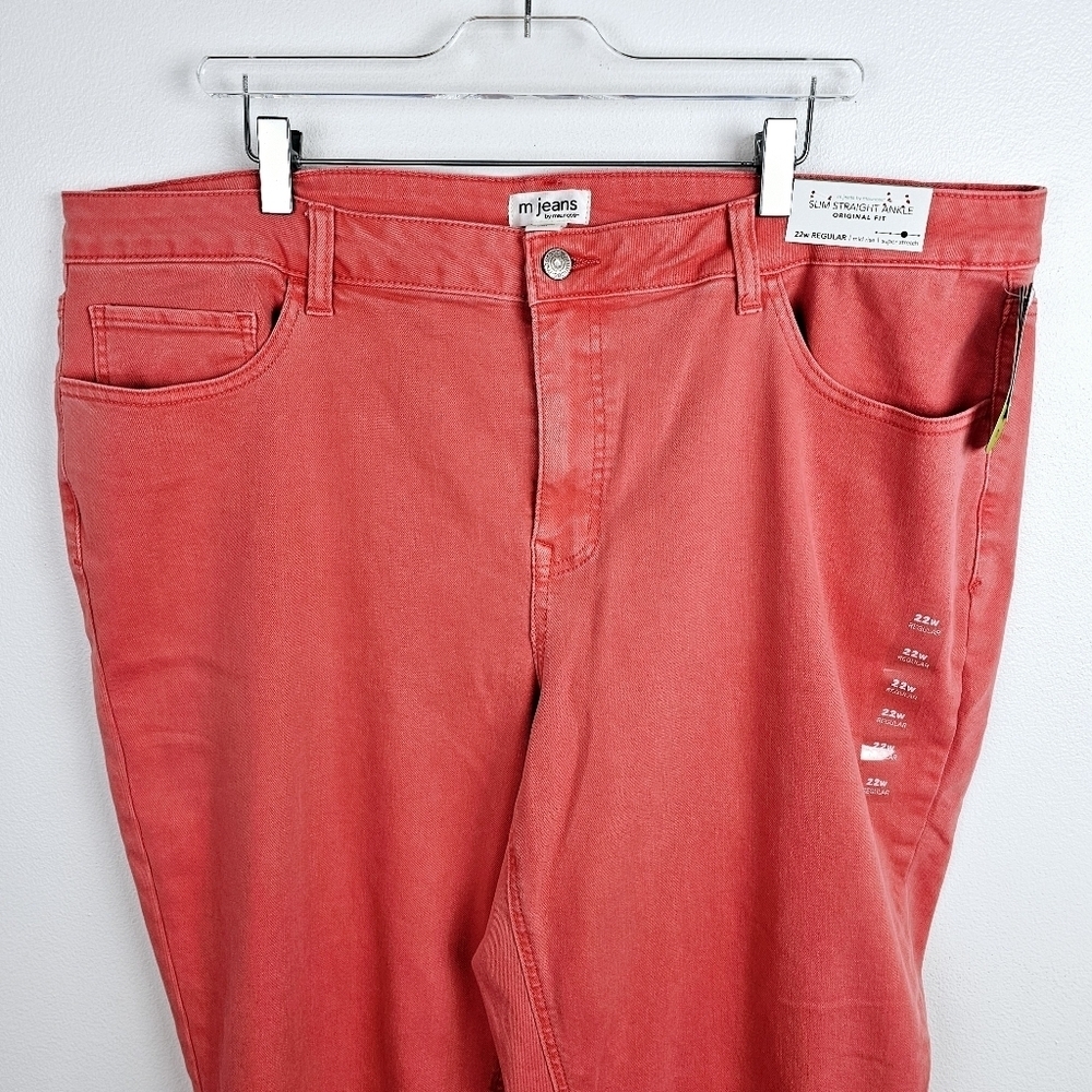 Maurices Slim Straight Ankle Mid Rise Super Stretch Jeans Pants NWT - Picture 5 of 11